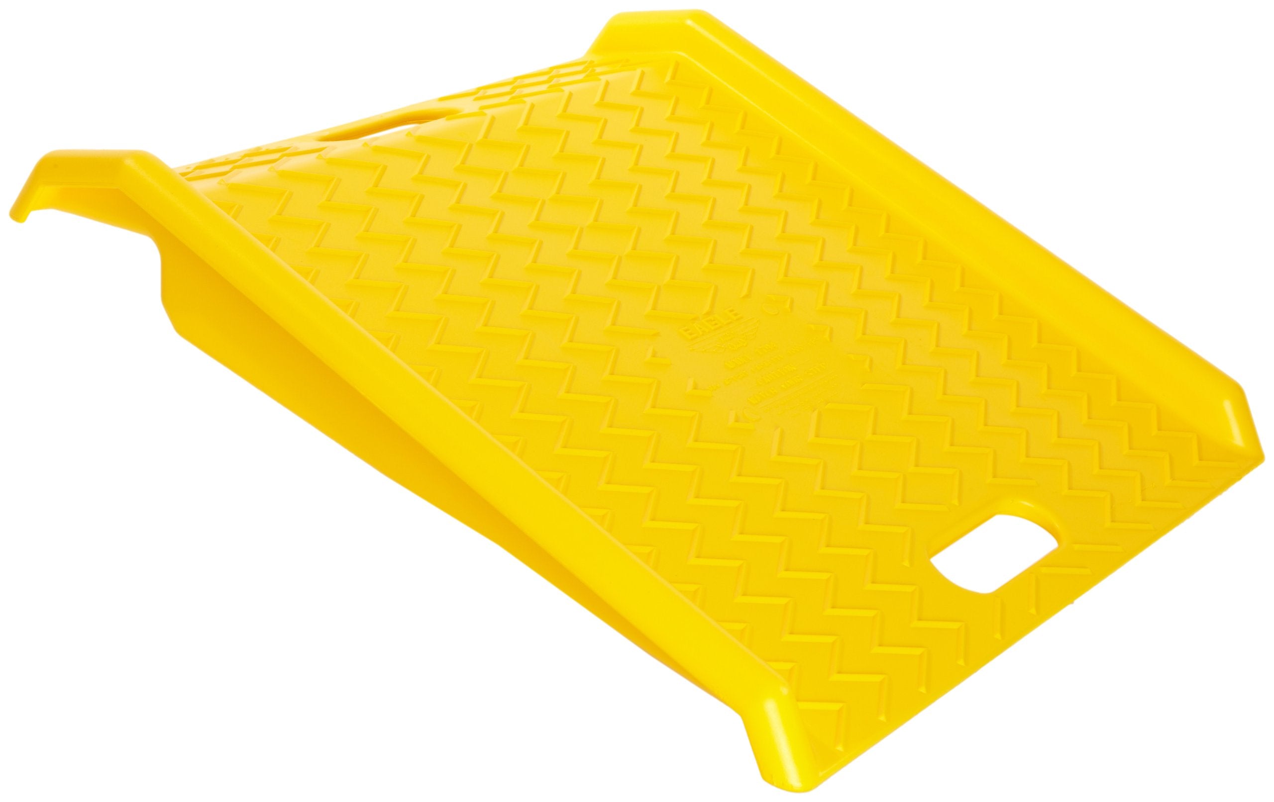 High Density Polyethylene Eagle 1794 Curb Ramp, Yellow, 1000 lbs Load Capacity, 27" Length, 27" Width, 4" Height