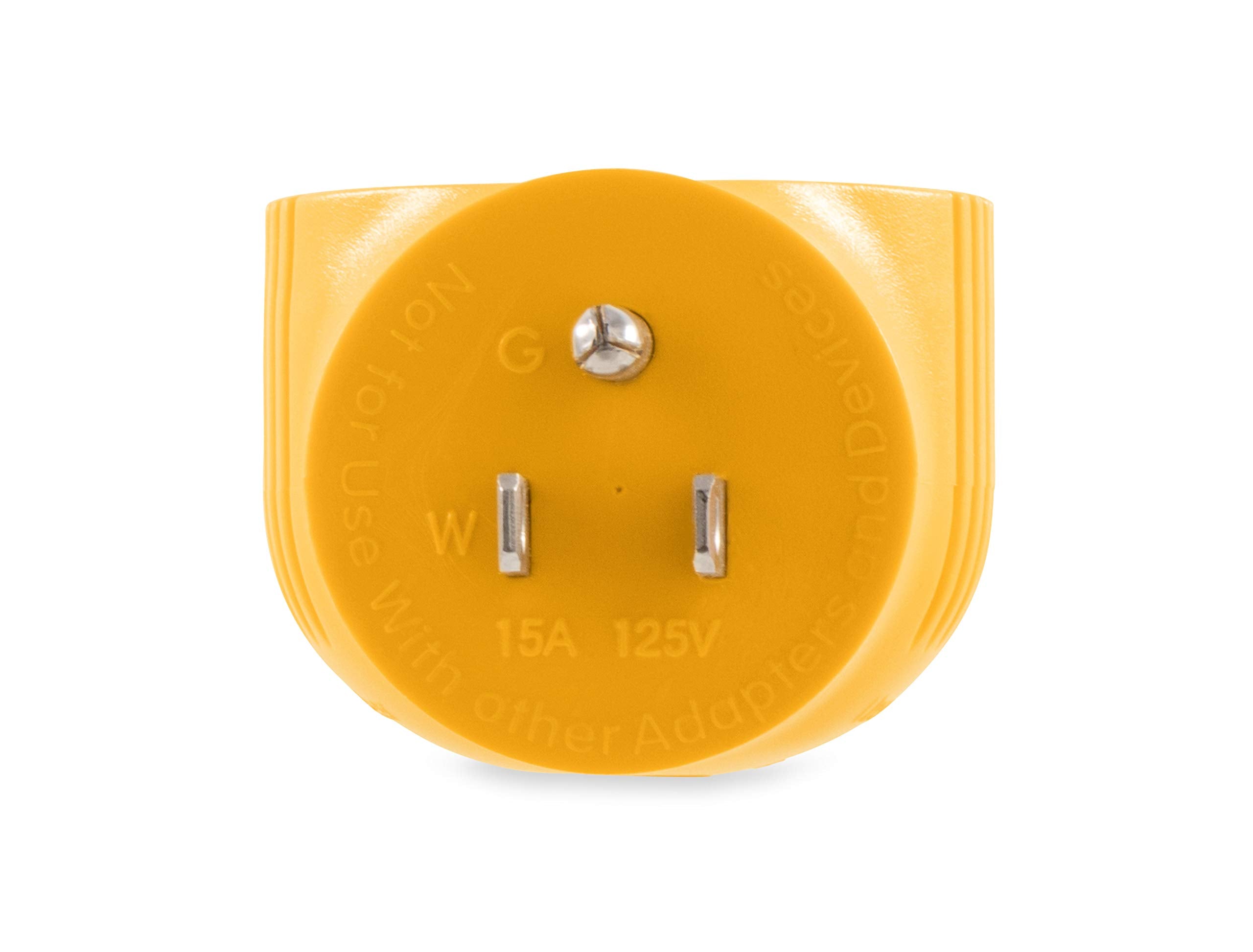 Camco 15 AMP Male / 55325 30 AMP Female 90 Degree Electrical Adapter, Yellow