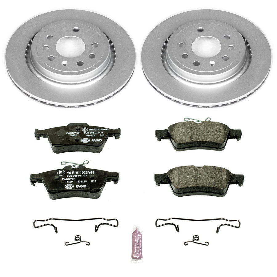 Power Stop ESK983 Euro-Stop Rear Brake Kit For Saab 9-3 2003-2011 [Model Specific]