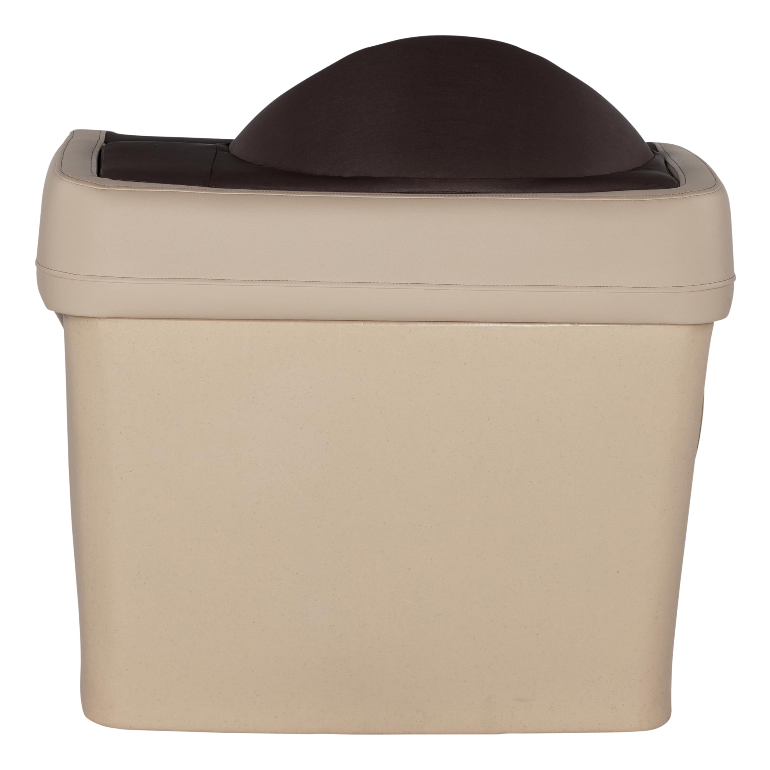 Rockport Series Lippert 34" Pontoon Helm Stand, Measures 34.5" L x 25" W x 34" H, Marine-Grade Vinyl, Stylish Upholstered Panels, Easy Installation, Fits Most Pontoons, Sand – 20221094193