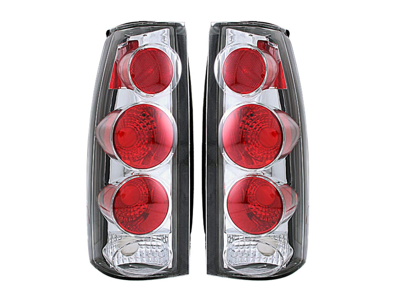 Chevrolet Anzo USA 211017 3D Style Chrome Tail Light Assembly - (Sold in Pairs)