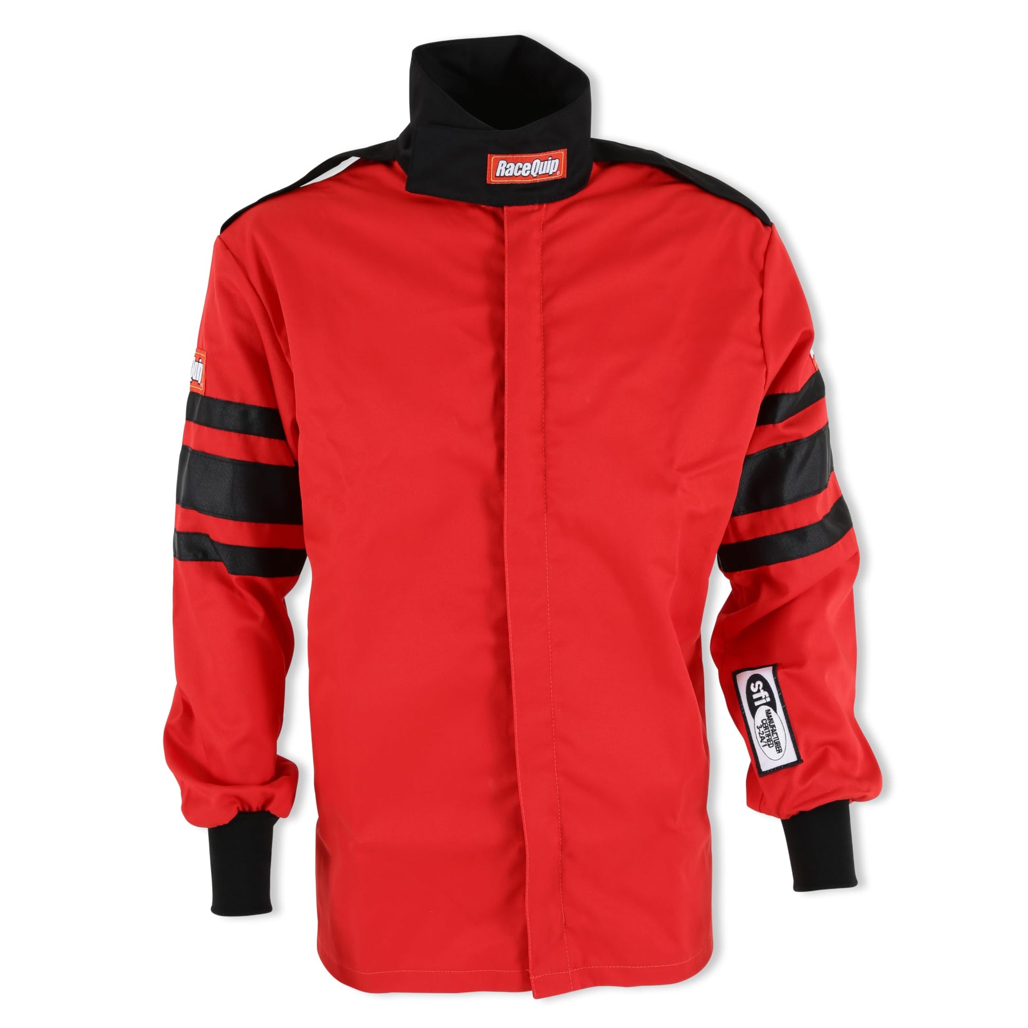 RaceQuip 110 Series Driving Jacket 111013RQP SFI 3.2A/1 Red/Black Stripe Medium