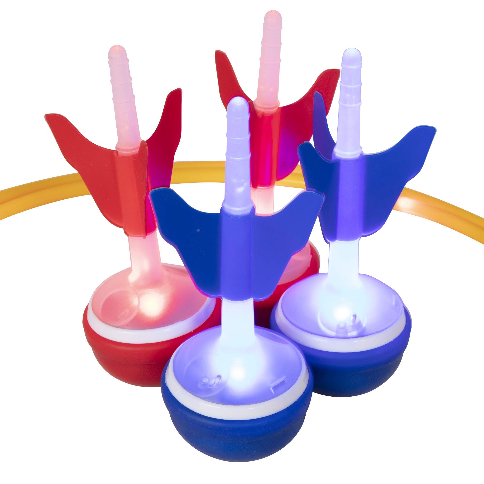 Triumph Sports Backyard Darts LED with Two Targets with Four Light Features, Four Large Darts LED, Two Target Rings LED and Carry Bag, Multicolor