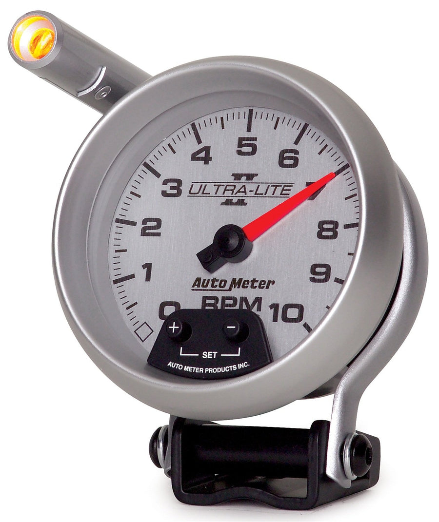 Auto Meter Ultra-Lite II 3-3/8" 10000 RPM Pedestal Mount Mini-Monster Tachometer 4990