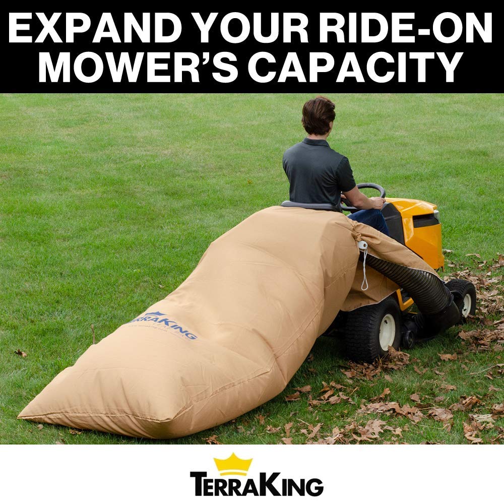Leaf Bag XL TerraKing - Material collection systems – Ride-On Lawnmowers - Heavy Duty Material – Nylon Bottom - Fast & Easy Leaf Collection - (Fits 3-Bag Hood) [ST95033]