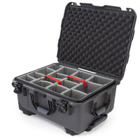 Waterproof NANUK 950 Hard Case with Wheels and Padded Divider - Graphite