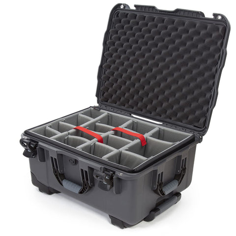 Waterproof NANUK 950 Hard Case with Wheels and Padded Divider - Graphite