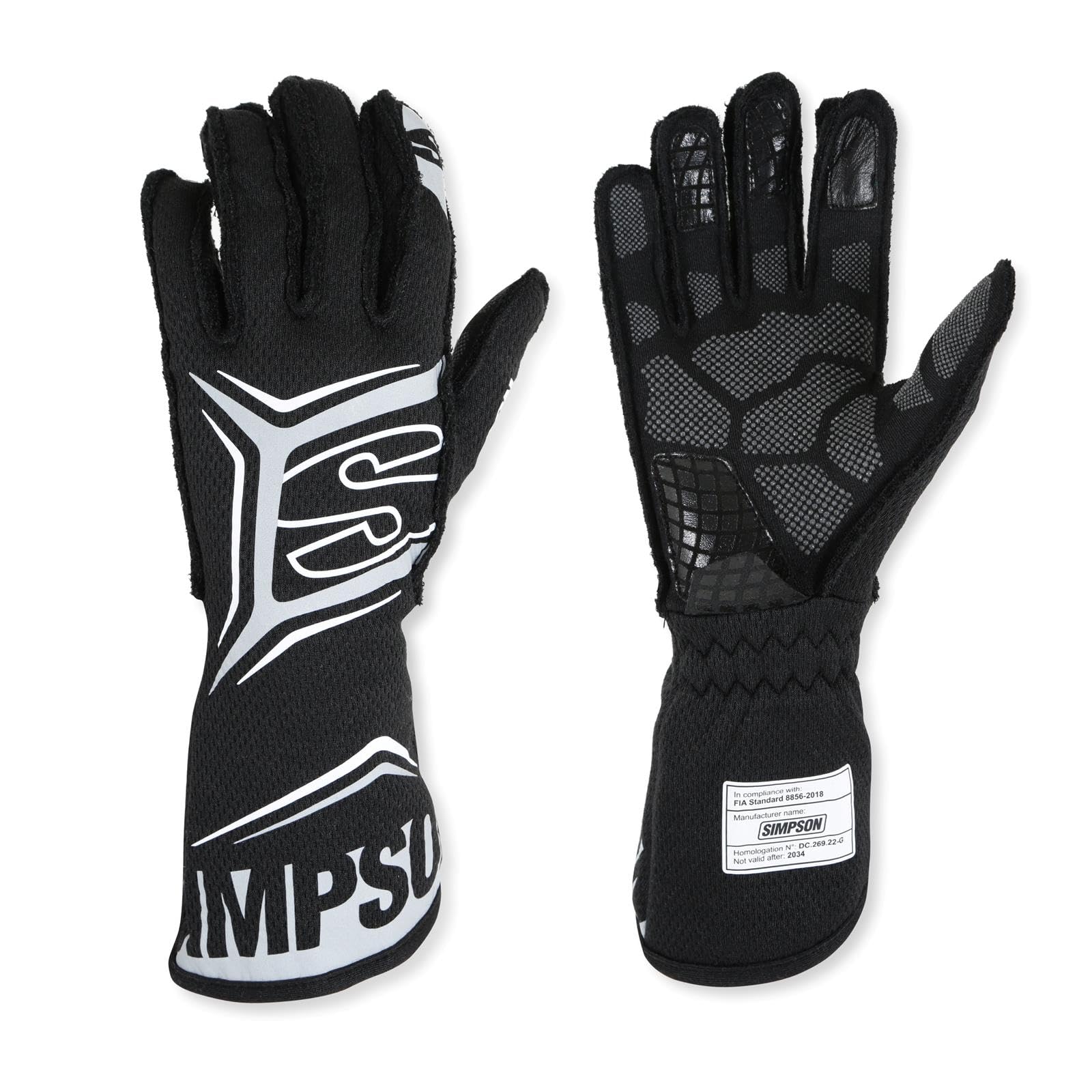 Simpson Racing Magnata Gloves Black/Blue Small - Pair