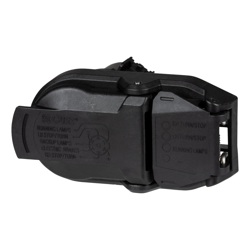 CURT 57015 Dual-Output OEM Replacement Vehicle-Side 7-Pin, 4-Pin Connectors, Plugs into Any USCAR Socket