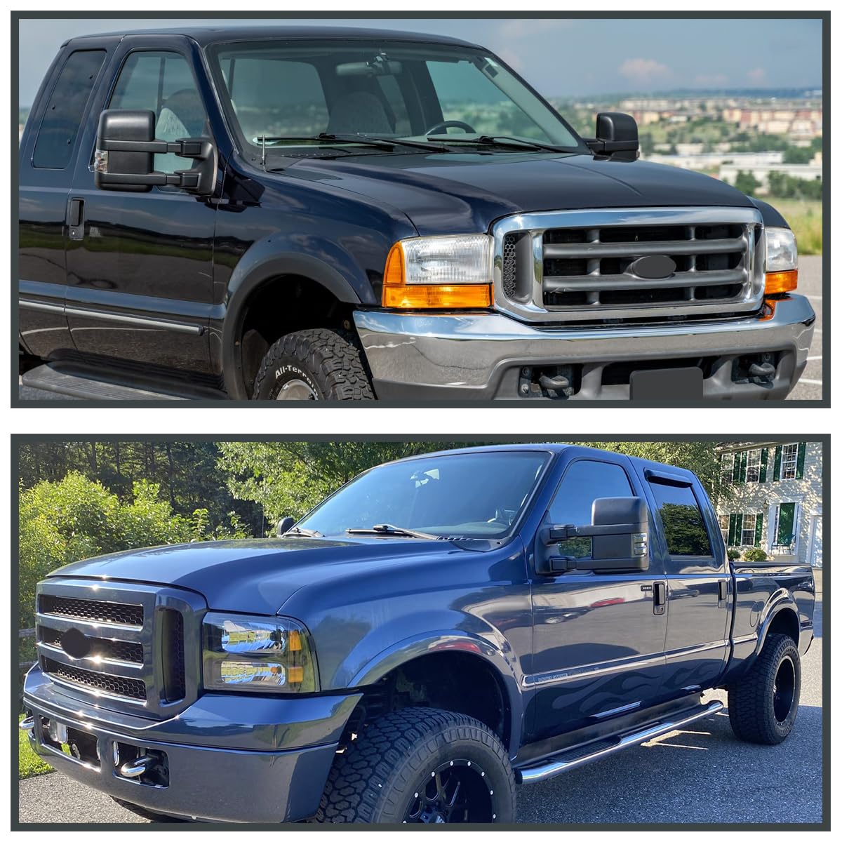 Spec-D Tuning Power Black + Heated Towing Mirrors w/Smoke Signal Compatible with 1999-2016 Ford F250 F350 F450 Super Duty Left + Right Pair