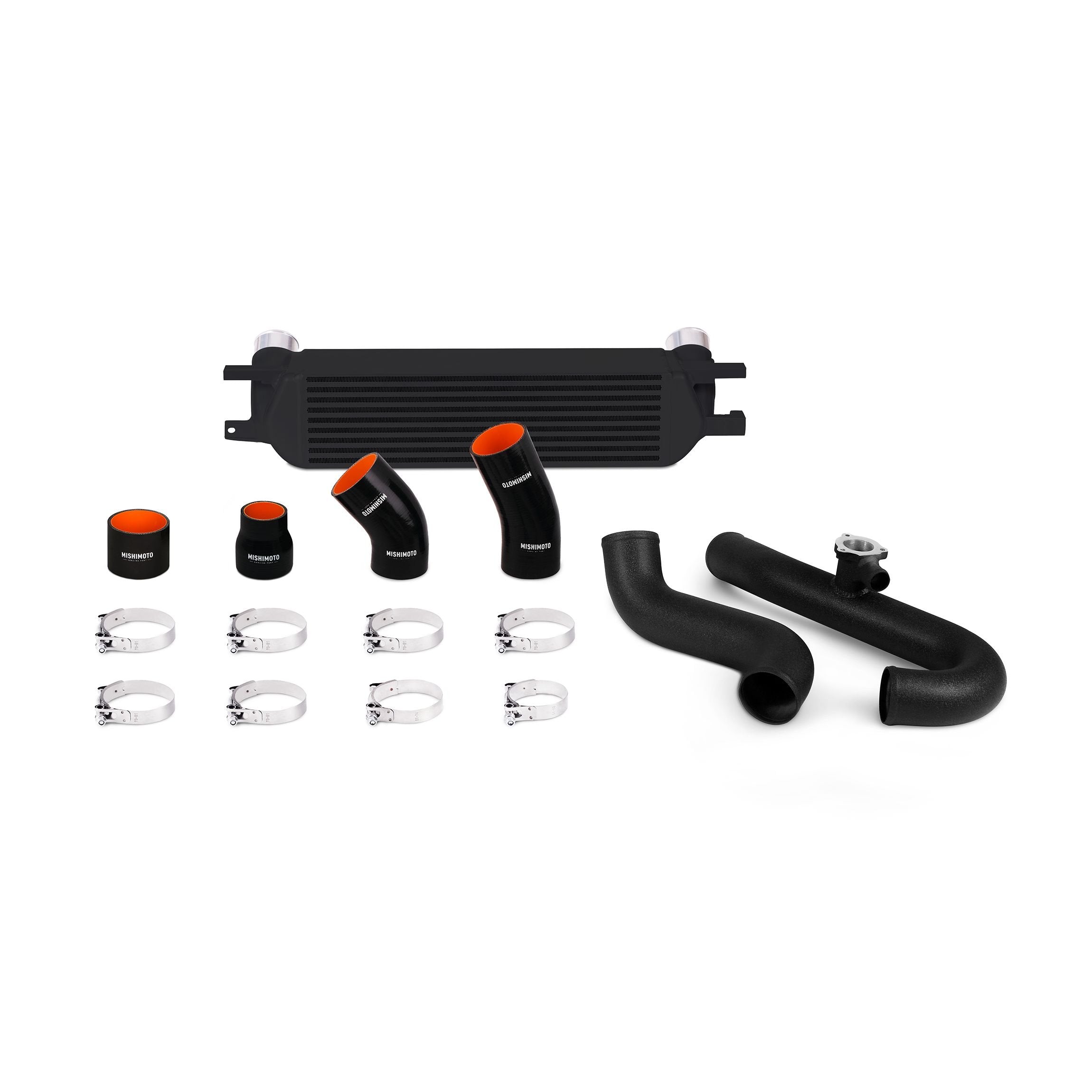Mishimoto Performance Intercooler Kit MMINT-MUS4-15KWBK Fits Ford Mustang EcoBoost 2015-2018 Black Cooler & Pipes