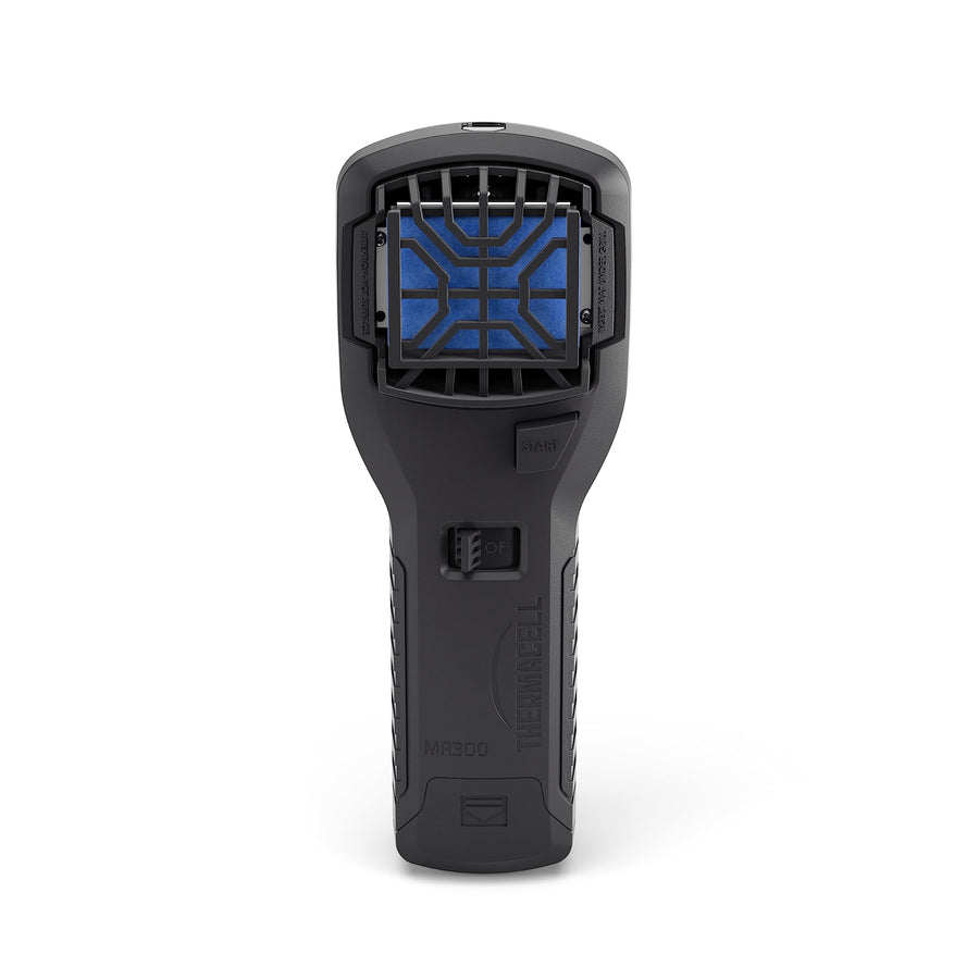 Black Thermacell MR300 Portable Mosquito Repeller; Contains Fuel Cartridge, 3 Mosquito Repellent Mats; 15-ft Zone of Protection, 12 Hours of Mosquito-Free Relief Included; DEET-Free, No Spray