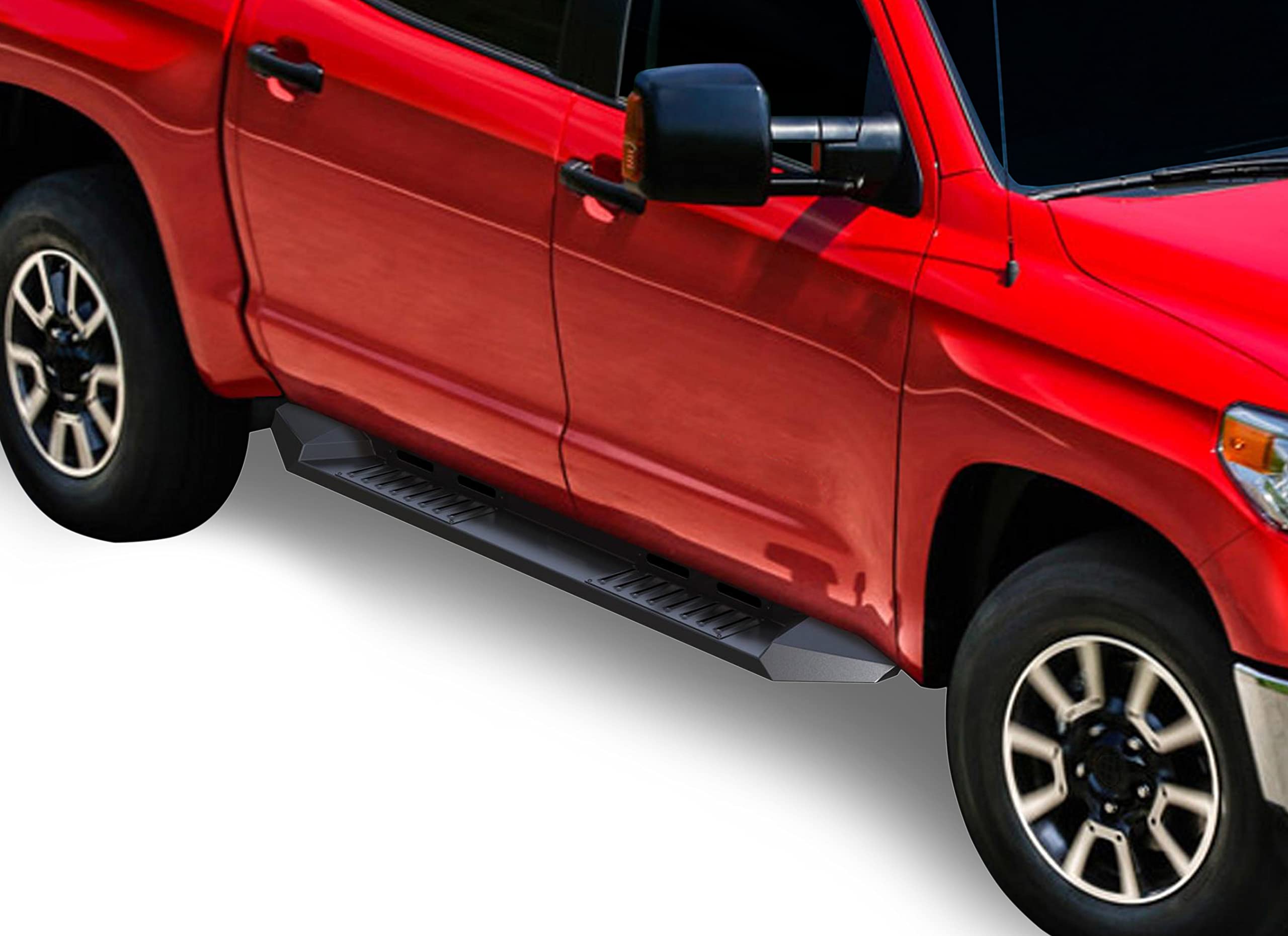 ARMOUR Black Horse Heavy Duty Steel Running Boards Black Compatible with 15-24 Ford F-150|22-24 Ford F-150 Lightning (Excl.22 F150 Lightning EV)|17-24 Ford F-250/F-350/F-450/F-550 Super Duty-AR-FOF291