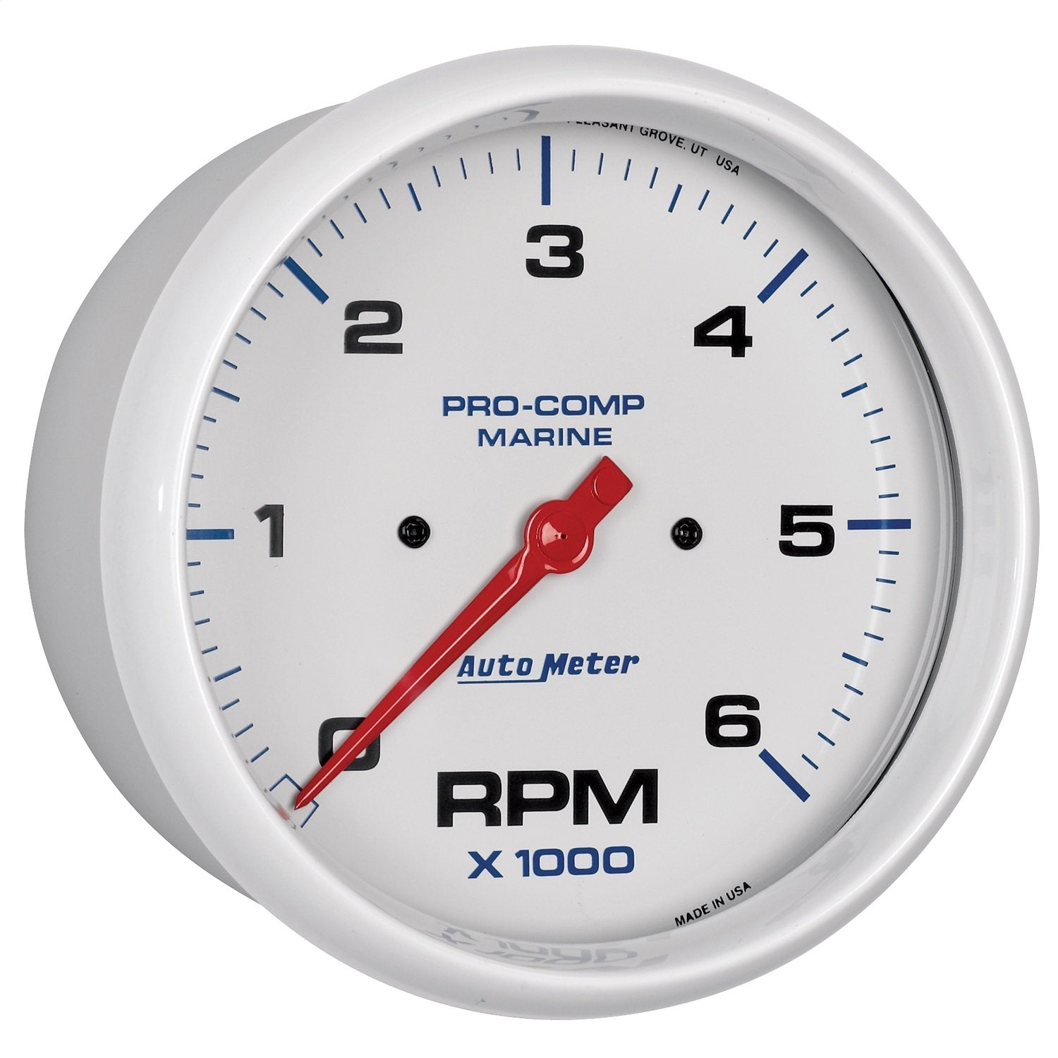 Tachometer AutoMeter Gauge, 5", 6K RPM, Marine White (200750),Multi