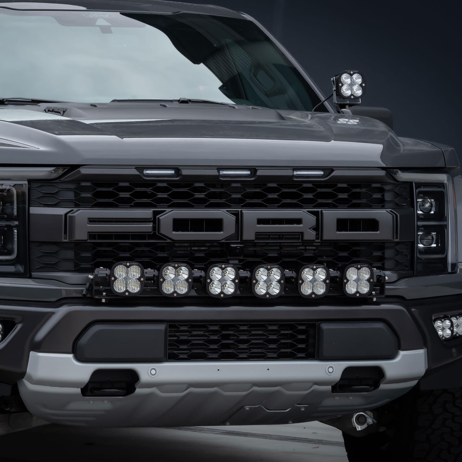 Baja Designs Sport XL Linkable LED Bumper Light Kit for Ford F-150 Raptor 2021+ Truck (Multi-Pattern; Clear)