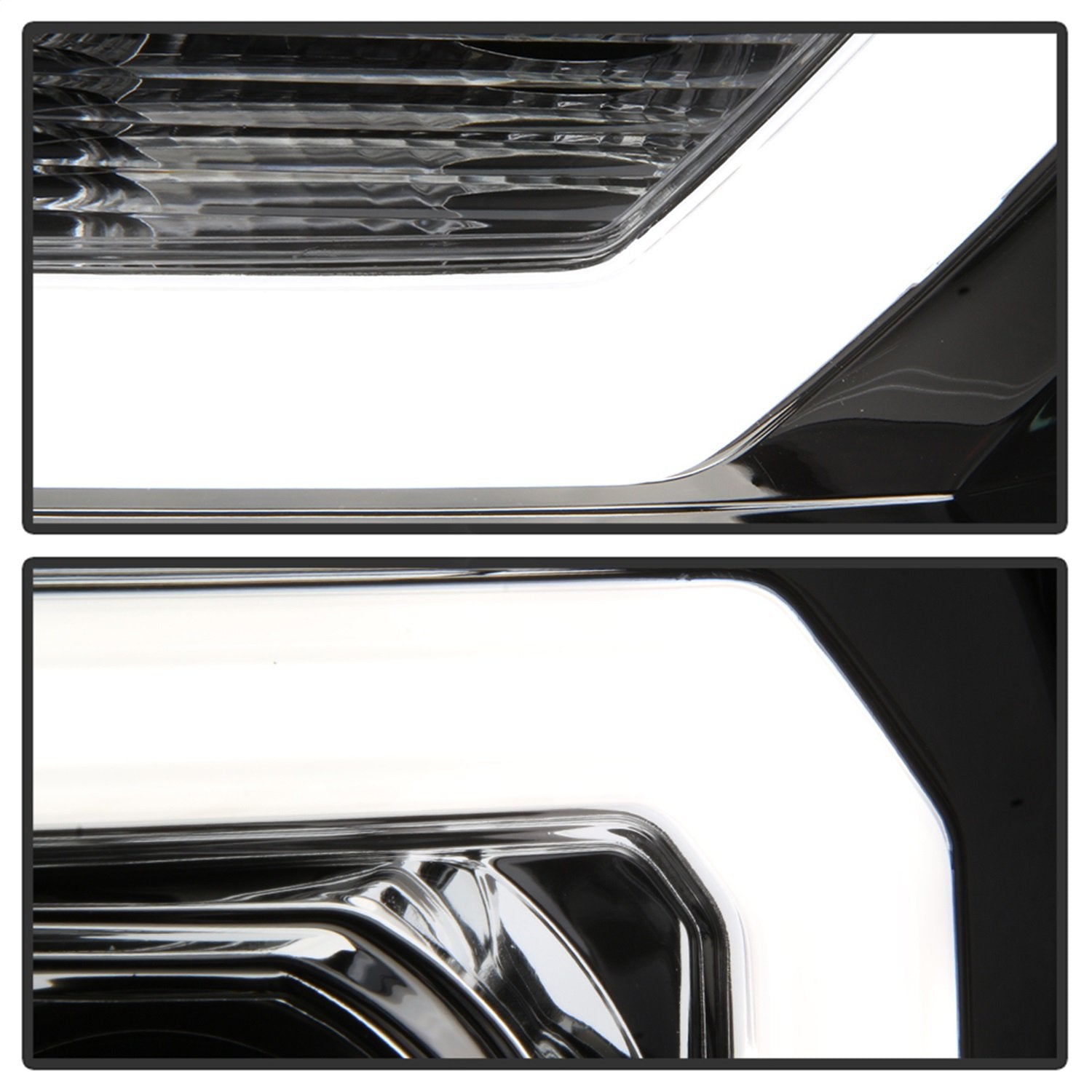 GMC Sierra 1500/2500/3500 07-13 / Spyder Auto 5083647 / GMC Sierra Denali 08-13 / GMC Sierra 2500HD/3500HD 07-13 Version 2 Projector Headlights - Light Bar DRL LED - Chrome