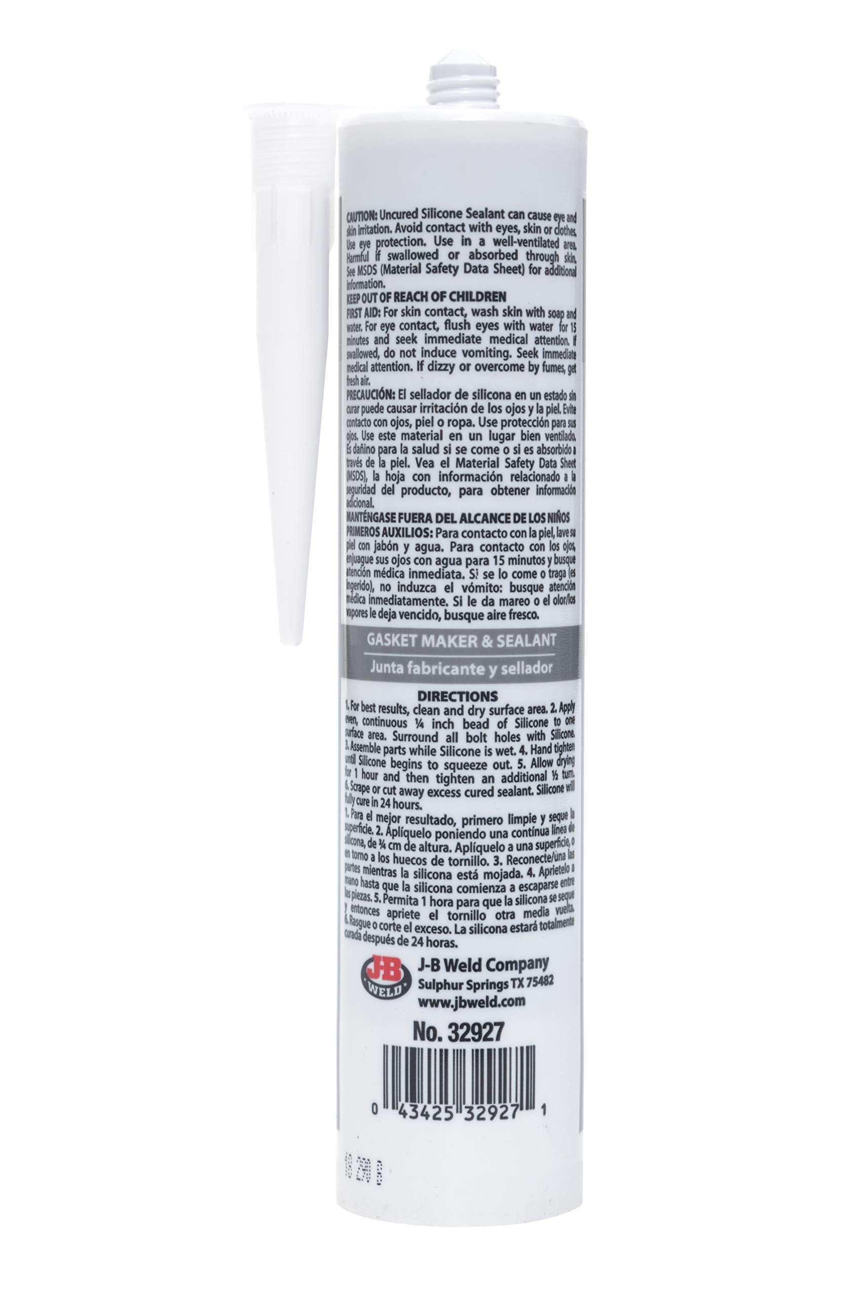 Ultimate Grey RTV Silicone Gasket Maker and Sealant J-B Weld - 9.5 oz.