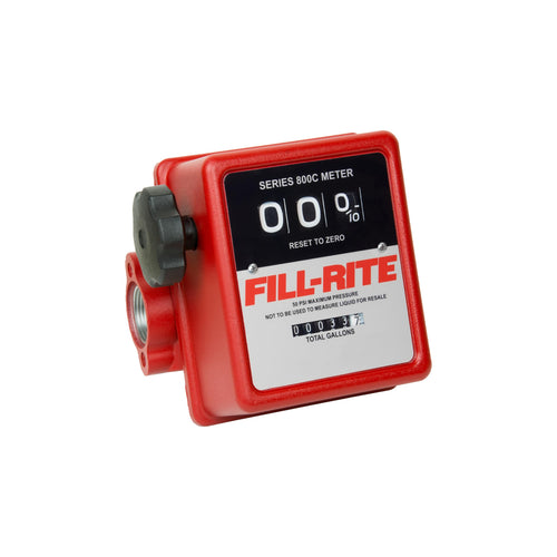 Fill-Rite 1" 807C1 5-20 GPM Mechanical Meter, Aluminum, Fuel Transfer Gallon Meter