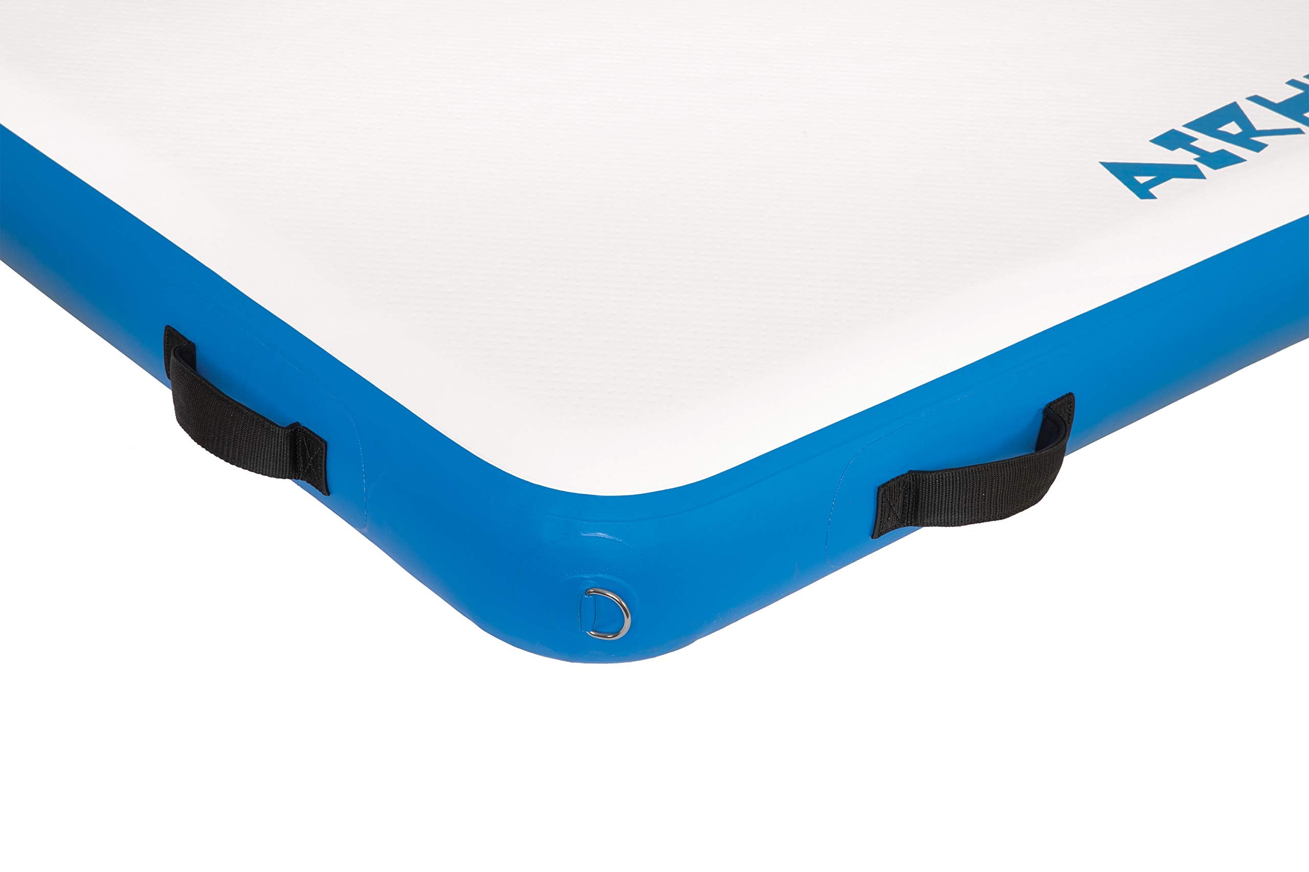 Airhead AIR Inflatable Deck WATERMAT, 8 ft. w Pump, White/Blue