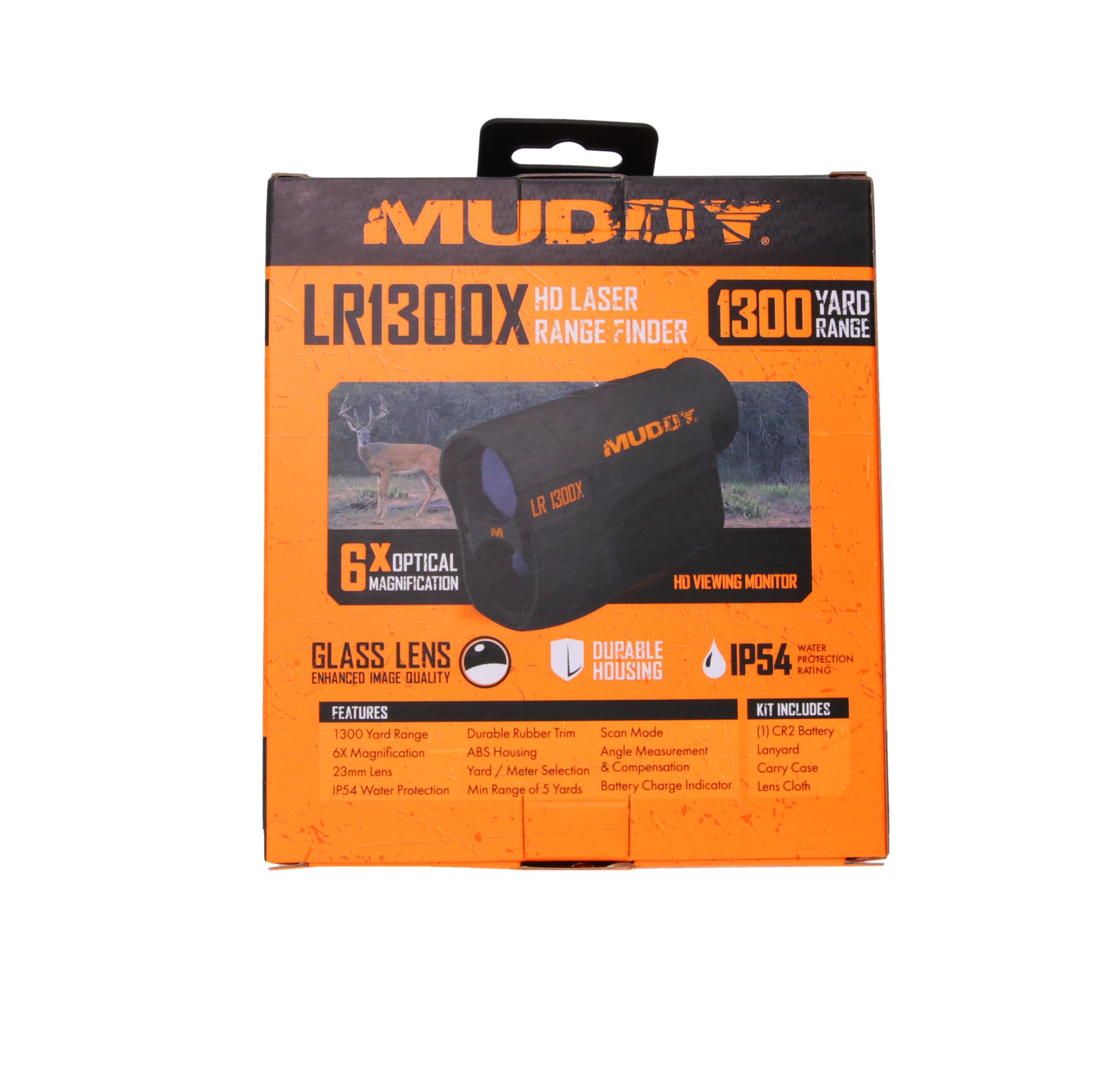 Outdoor Muddy Hunting Precision Rubber Trim Watertight Laser Range Finder, 1300 Yards w/HD