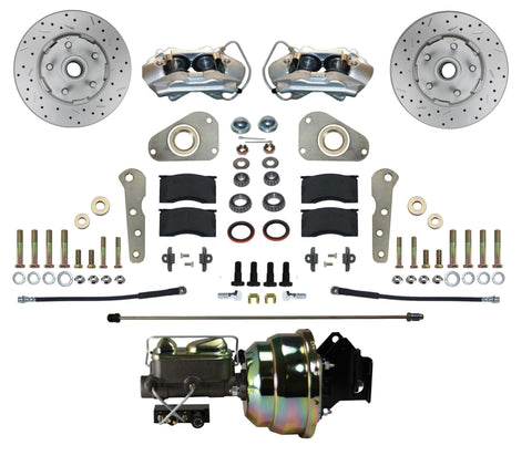 Power LEED BRAKES Front Disc Brake Conversion Ford Full Size 4 Piston Maxgrip Xds