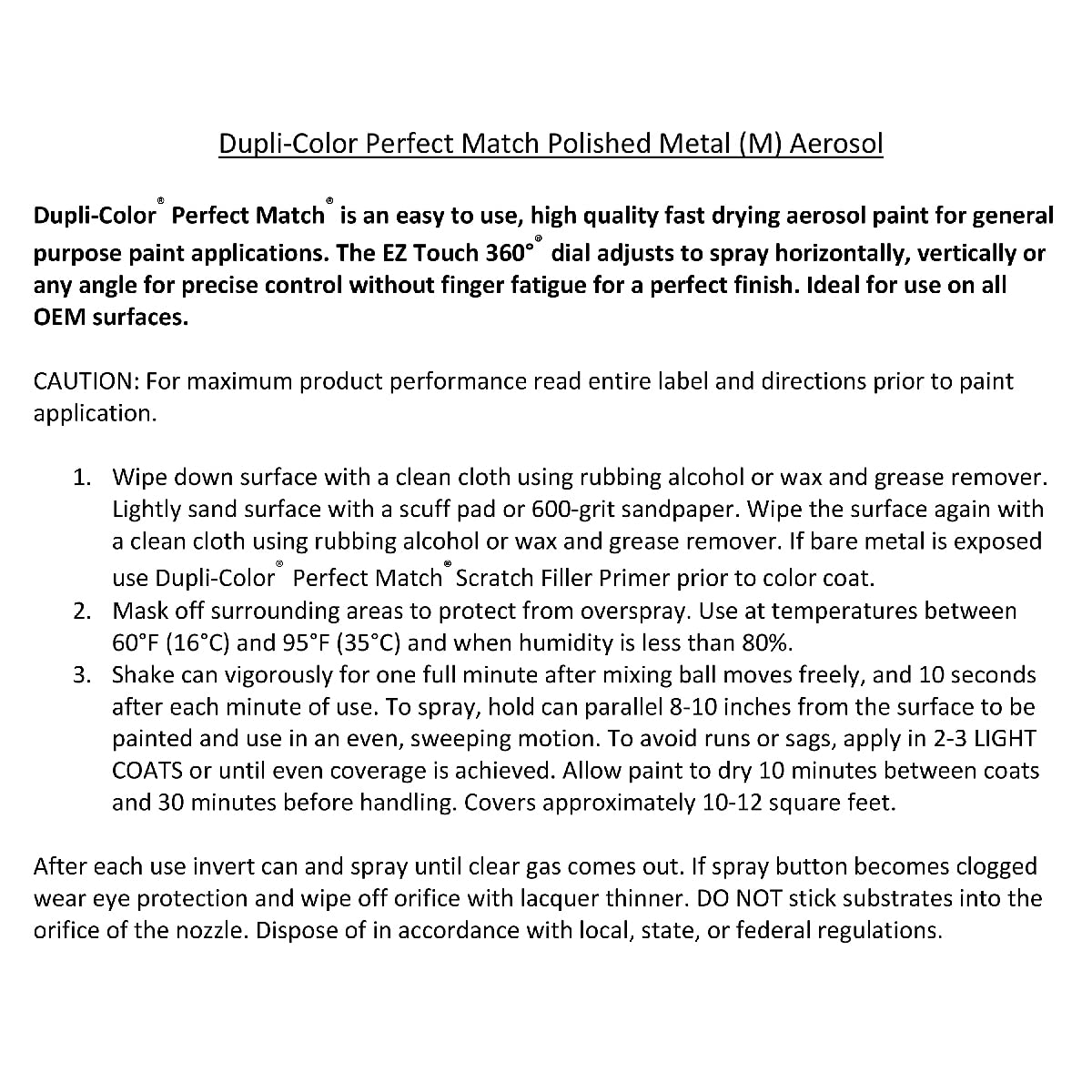 Honda Polished Metal Metallic Dupli-Color EBHA09907 Perfect Match Automotive Spray Paint – 8 oz. Aerosol Can