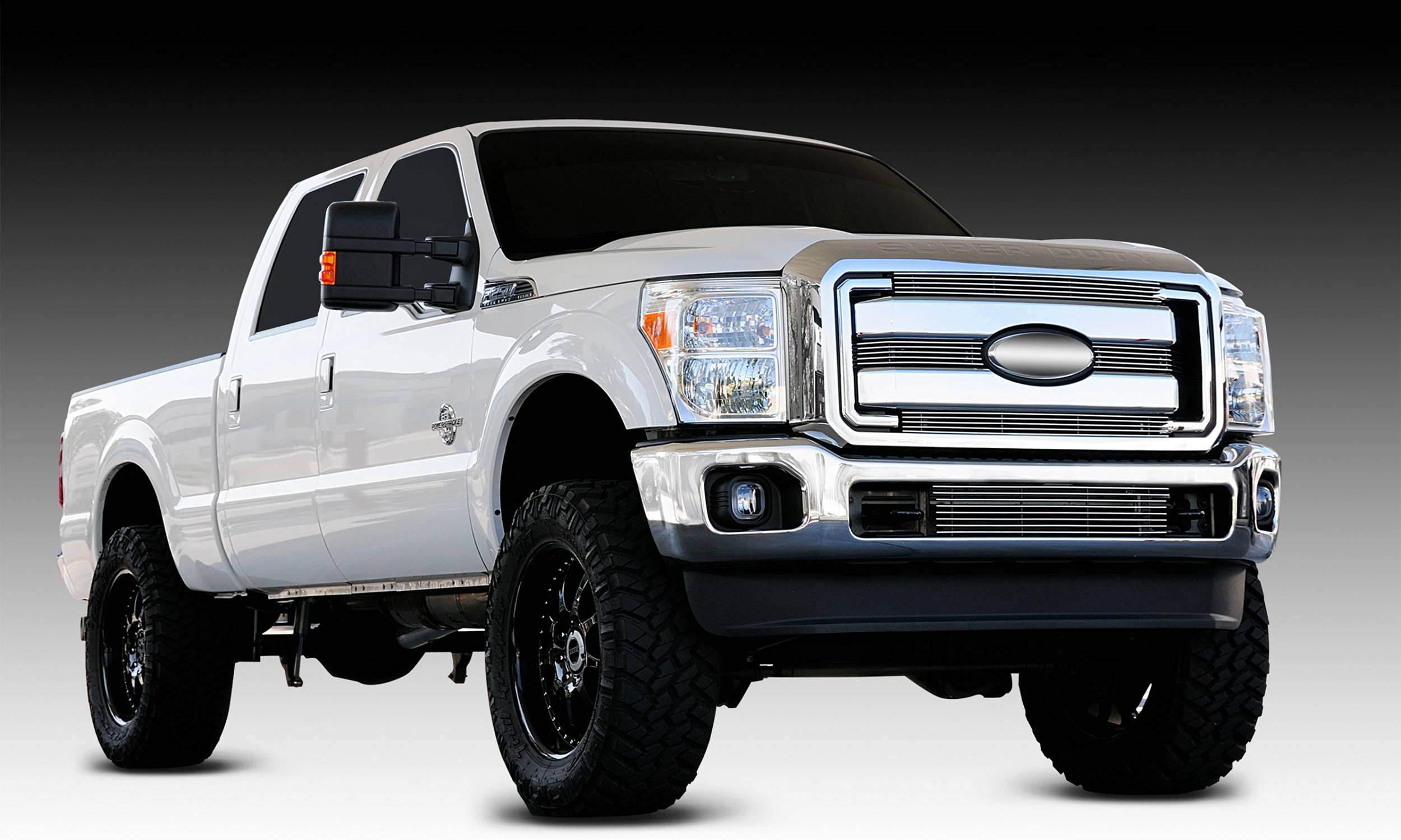 Polished T-Rex Grilles 2011-2016 Super Duty Billet Grille, 4 Pc, Overlay - PN #21546