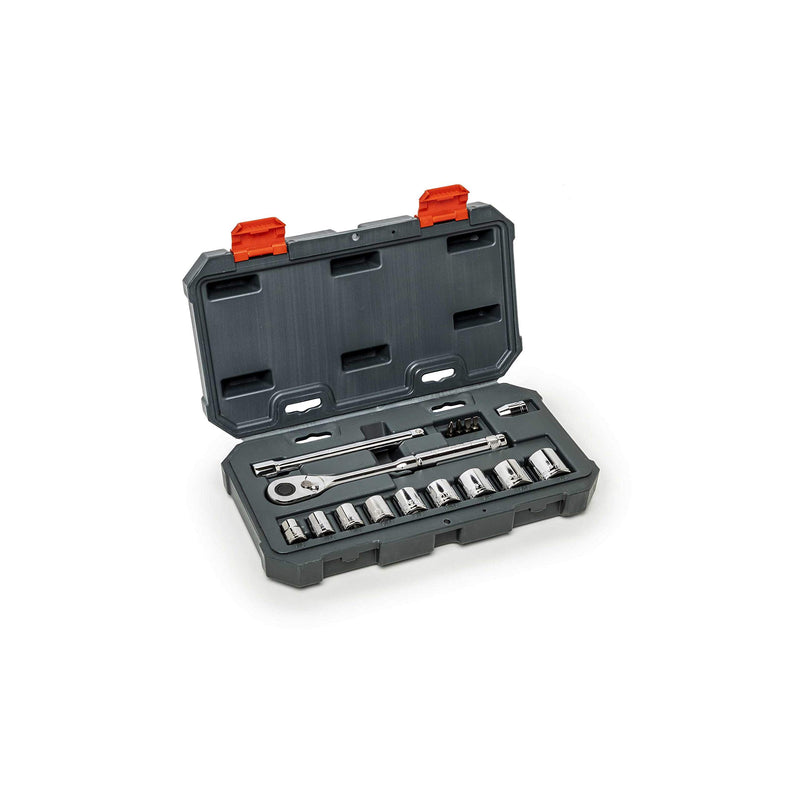 Crescent 3/8" Drive 16 Pc 12 Point SAE/Metric Mechanics Tool Set - CSWS6C