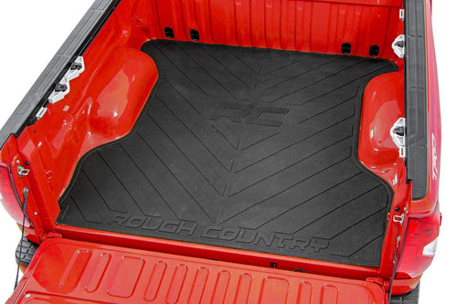 Rubber Bed Mat Rough Country for 2007-2021 Tundra | 5.5 FT Bed - RCM681 , Black