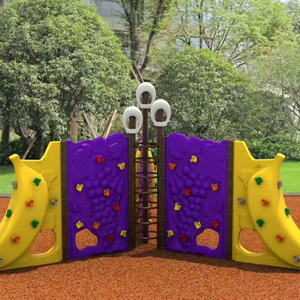 Kids Children ck Climbing Wood Wall Stones Hand Feet Holds Grip Kits Stock(Yellow)