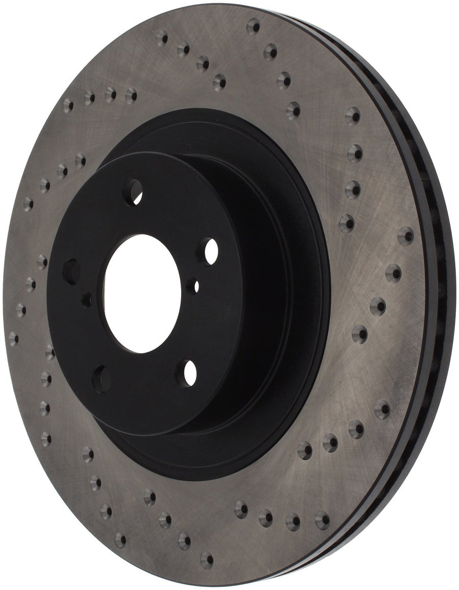 Sport StopTech Front Left 128.47021L Cross Drilled Disc Brake Rotor - Fits Select Scion, Subaru, Toyota Vehicles