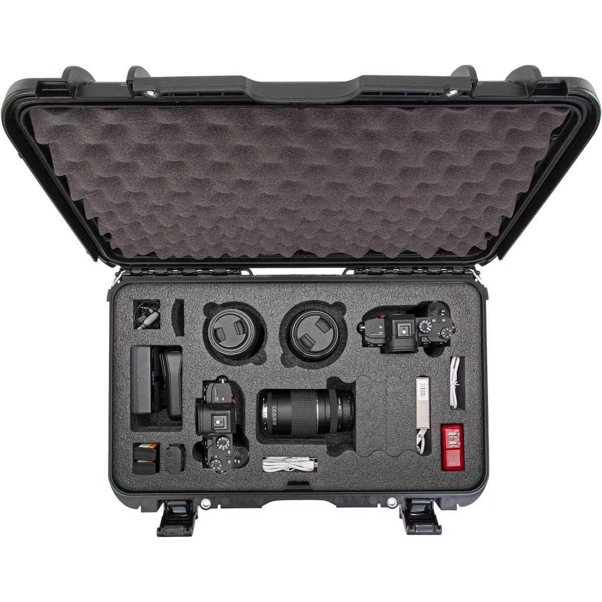 Nanuk 935 Media Series Wheeled Lightweight NK-7 Resin Waterproof Hard Case with Foam Insert for Canon and Nikon DSLR Cameras, Black