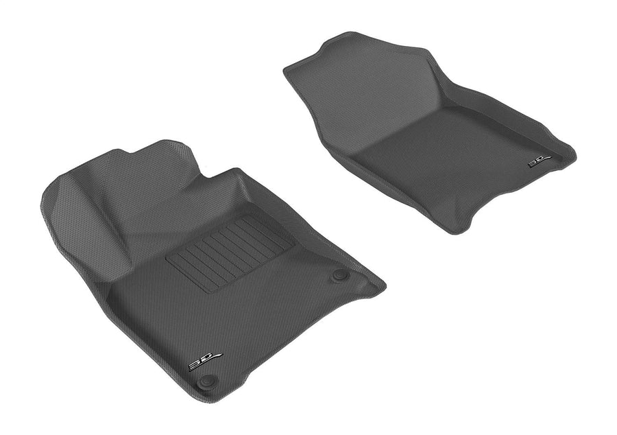 Kagu Floor Mat (Black) 3D MAXpider Custom Fit Compatible with Honda Civic 2016-2021 - Front Row