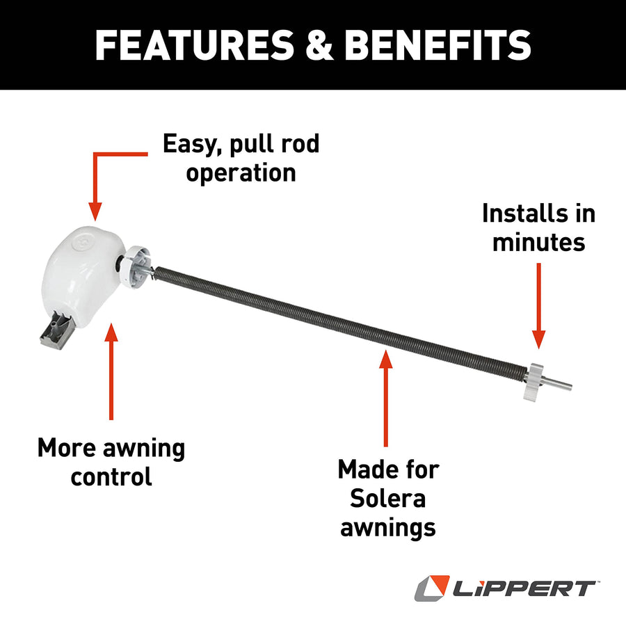 Manual Pull Style Awning Idler Head for 5th Wheel RVs, Travel Trailers and Motorhomes