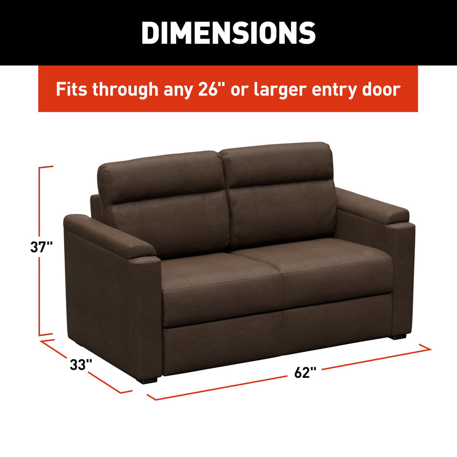 Thomas Payne 62" Signature Heritage Series Satula RV Clickback Sleeper Sofa with Automatic, Adjustable Fold-Out Legs, Four Reclining Positions, Easy Transition - 2024044221