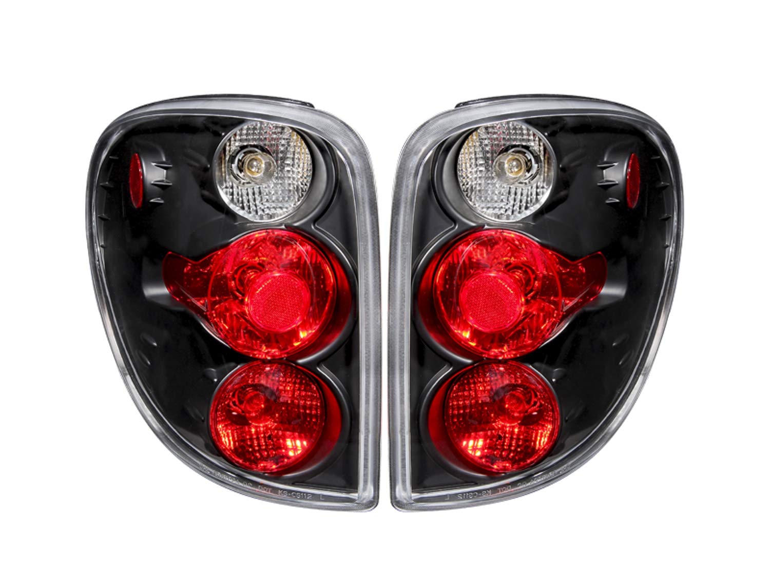 Dodge Caravan Anzo USA 211036 Black Tail Light Assembly - (Sold in Pairs)