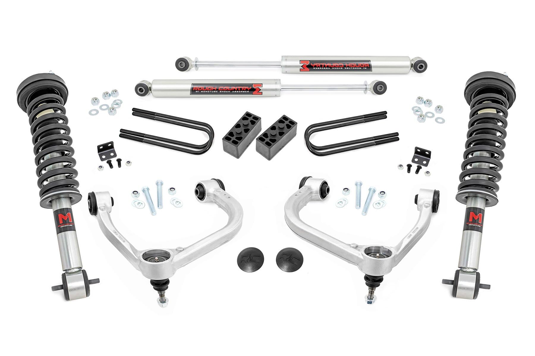 3" Rough Country Bolt-On Lift Kit w/M1 Struts for 21-24 Ford F-150 4WD - 41440