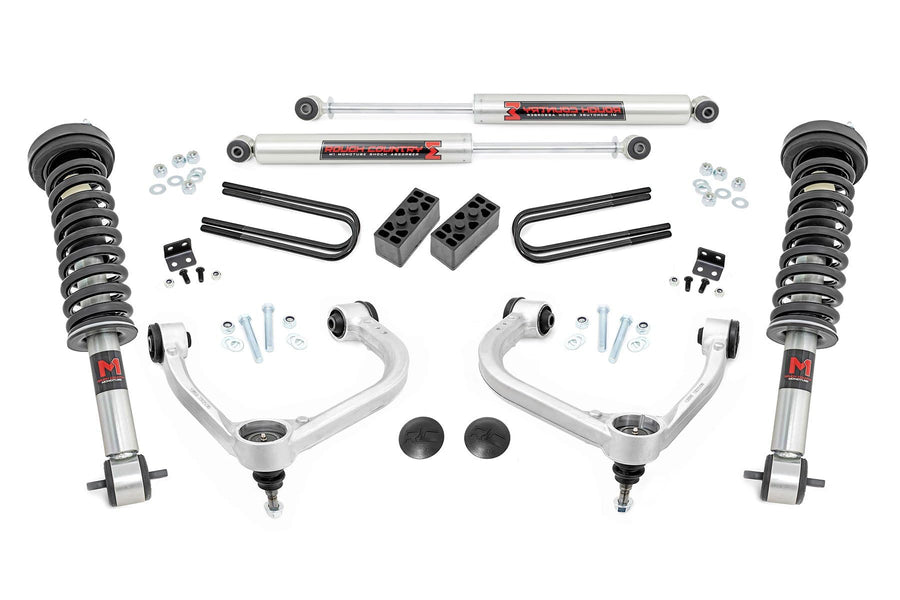 3" Rough Country Bolt-On Lift Kit w/M1 Struts for 21-24 Ford F-150 4WD - 41440