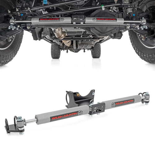Rough Country Dual N3 Steering Stabilizer for 05-24 Ford Super Duty - 8749130