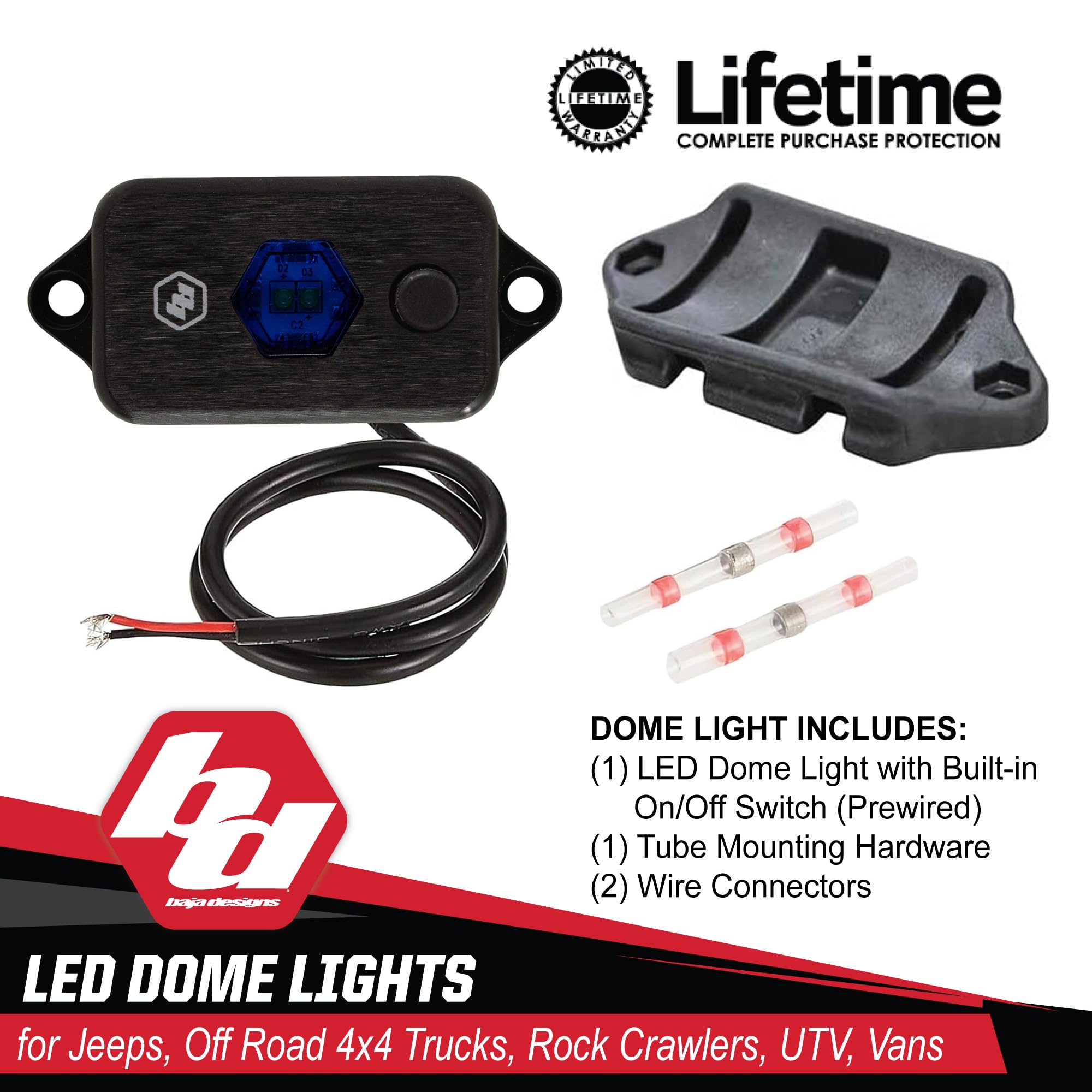 LED Dome Light Baja Designs with Switch (Blue)