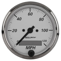 AUTO METER Electric Programmable 1988 American Platinum Speedometer,3.125 in.