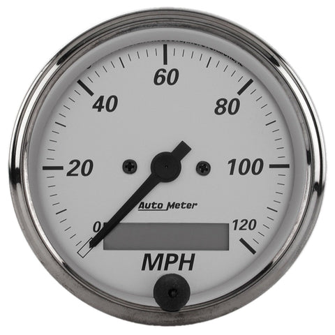 AUTO METER Electric Programmable 1988 American Platinum Speedometer,3.125 in.
