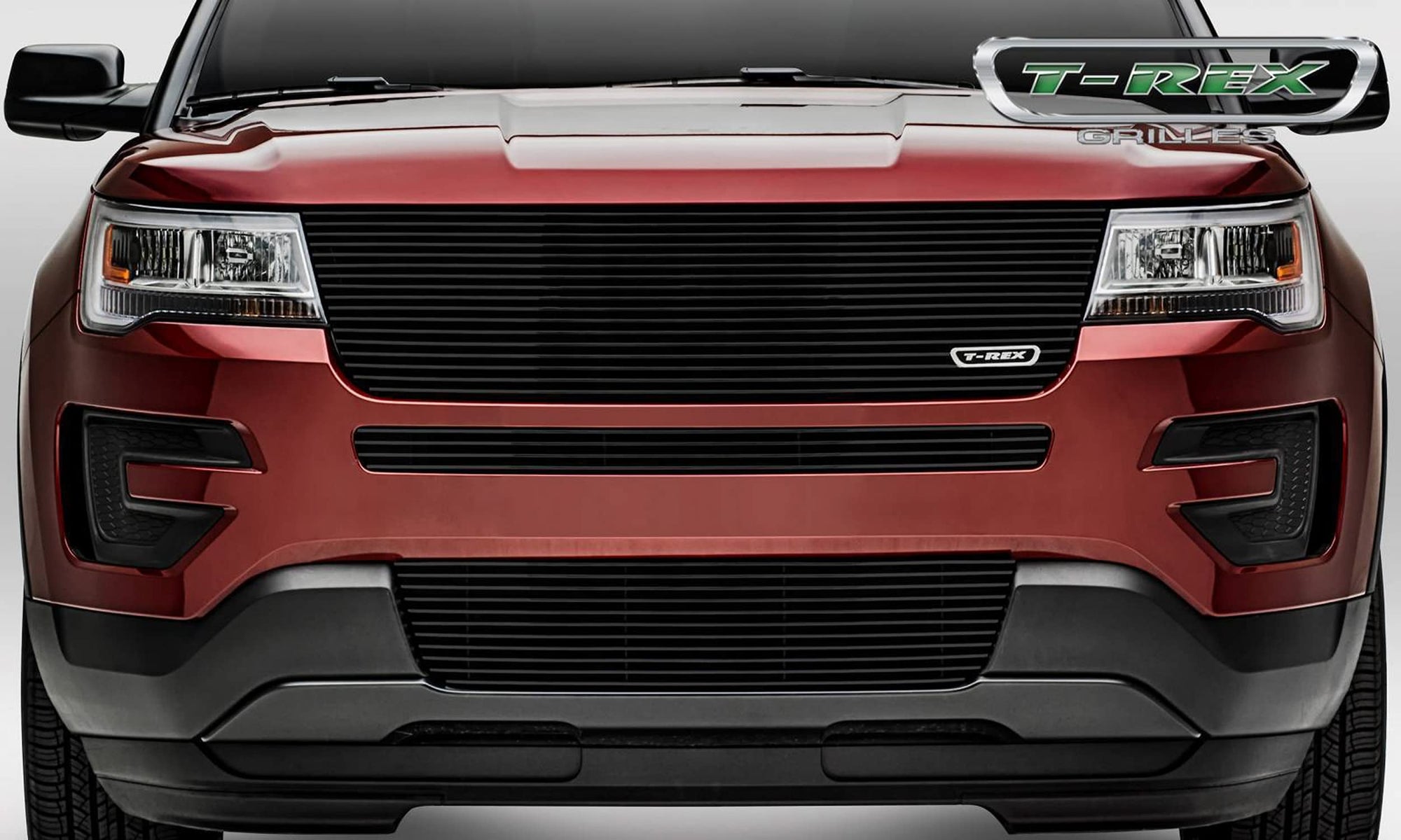 2016-2017 Explorer T-Rex Grilles Laser Billet Grille, Black, 1 Pc, Replacement, without Logo Recess - PN #6216651