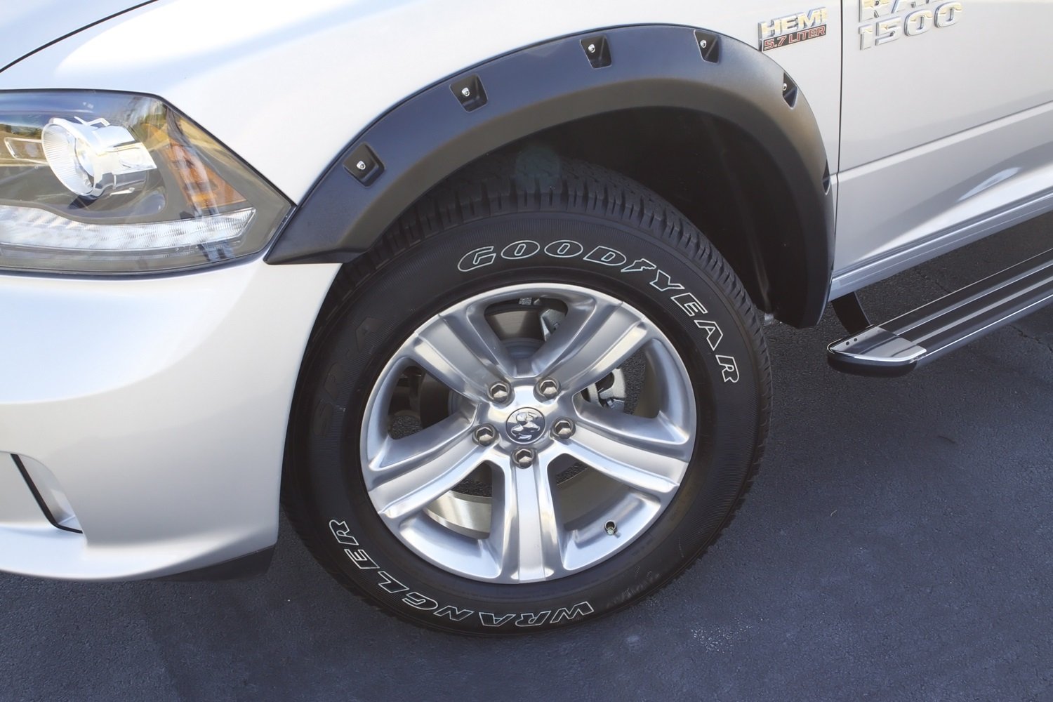 Lund Elite Series RX202T Black Rivet Style Textured Front and Rear Fender Flare - 4 Piece