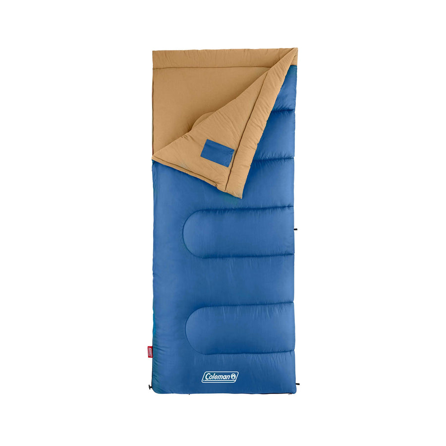 Coleman 20/30°F Brazos Adult Cool-Weather Sleeping Bag with No-Snag Zipper & Stuff Sack, Machine Washable