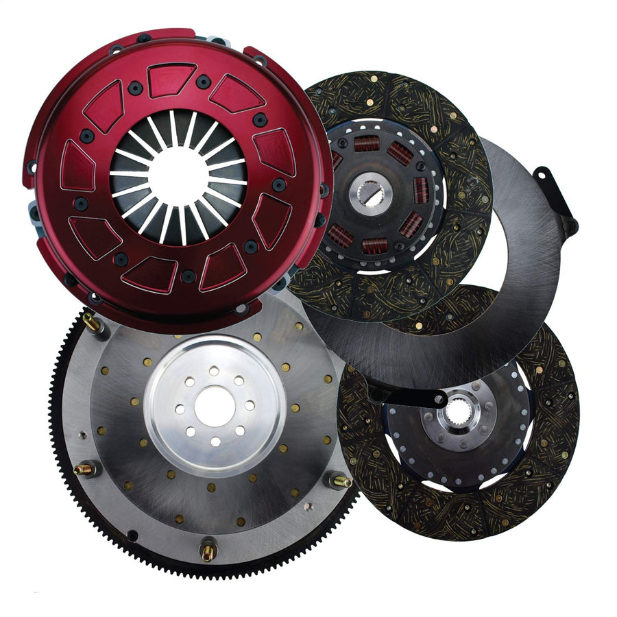 Pro Street Dual Disc Clutch System Ram 60-2220 Size 10.5 164 Tooth Count 26 Spline By 1 1/8 in. 8 Bolt Incl. Flywheel/Disc/Pressure Plate