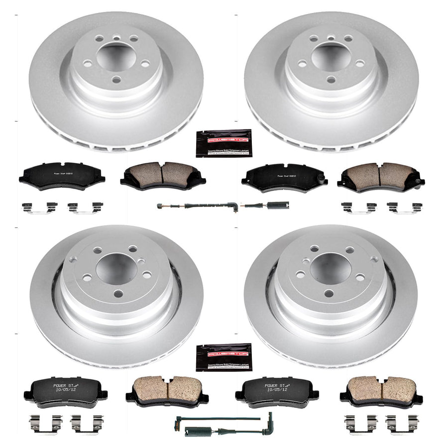 Power Stop Z23 Evolution Geomet Coated Brake Kit For Land Rover Range Rover Front and Rear 2010-2012 [Model Specific]