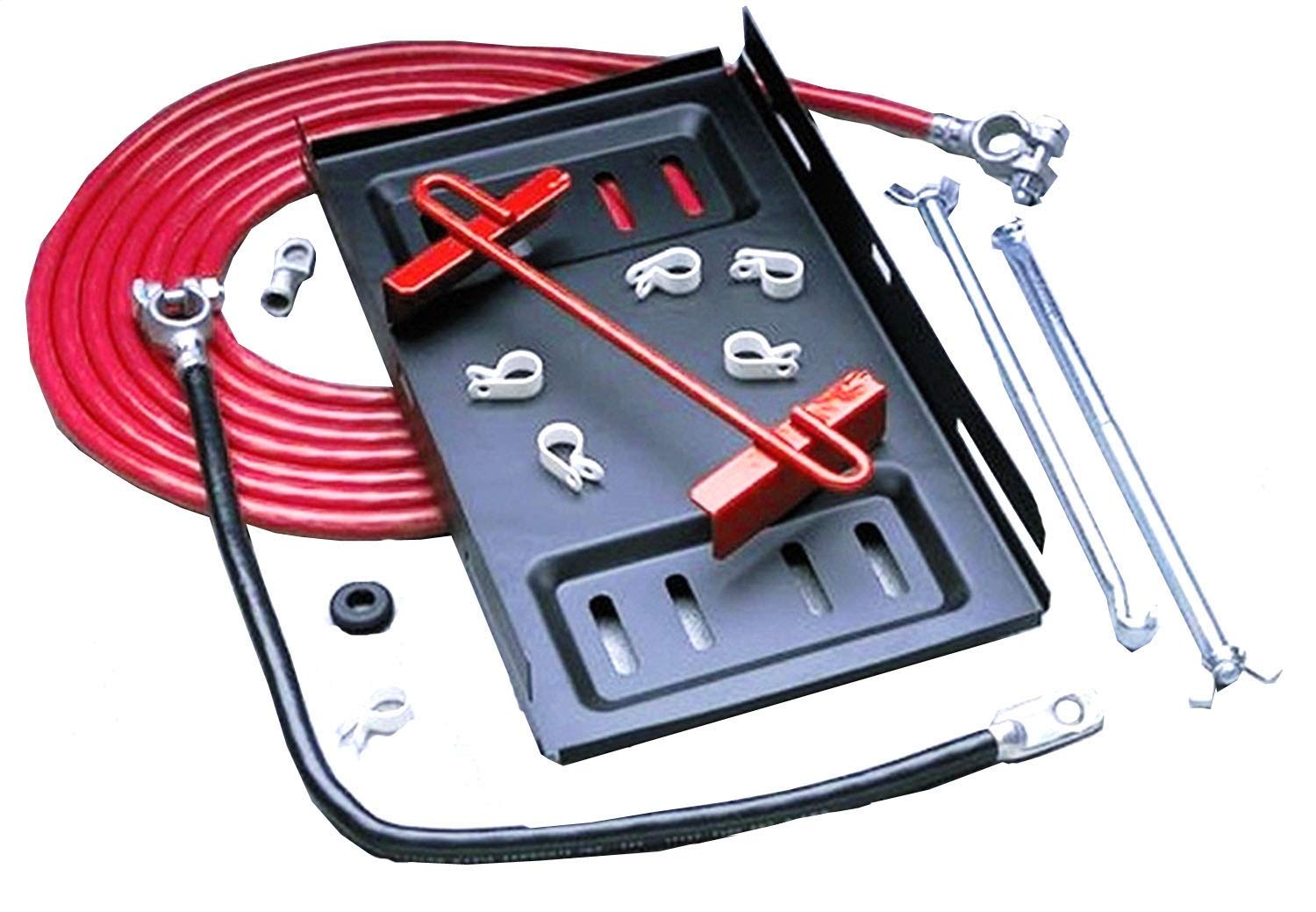 Single Trunk Mount Battery Relocator Kit Taylor Cable 48010 Red