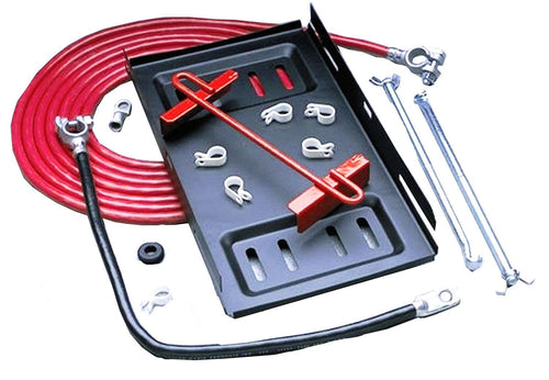 Single Trunk Mount Battery Relocator Kit Taylor Cable 48010 Red