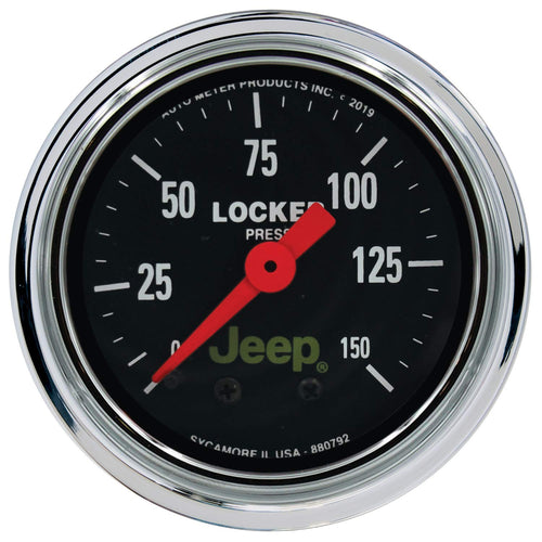 Air Locker Auto Meter Press, 2 1/16", 150Psi, Mechanical, Jeep